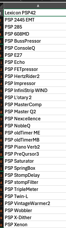 PSP Audioware 31 FX iLok